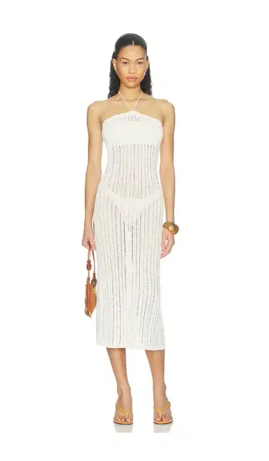 Lovers and Friends Nathalia Open Stitch Midi Dress | Thumbnail 2 Lovers and Friends Nathalia Open Stitch Midi Dress | Thumbnail 2