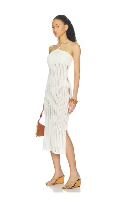 Lovers and Friends Nathalia Open Stitch Midi Dress | Thumbnail 1 Lovers and Friends Nathalia Open Stitch Midi Dress | Thumbnail 1