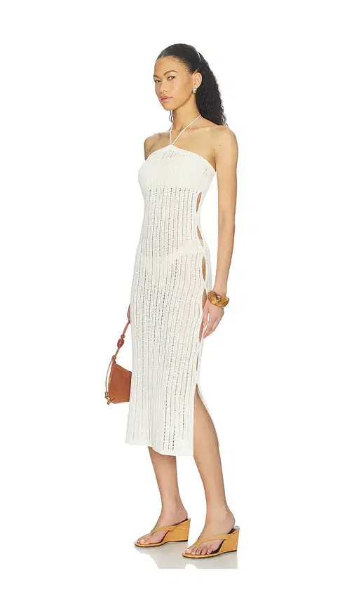 Nathalia Open Stitch Midi Dress