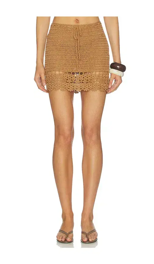 MORE TO COME Elliana Crochet Mini Skirt