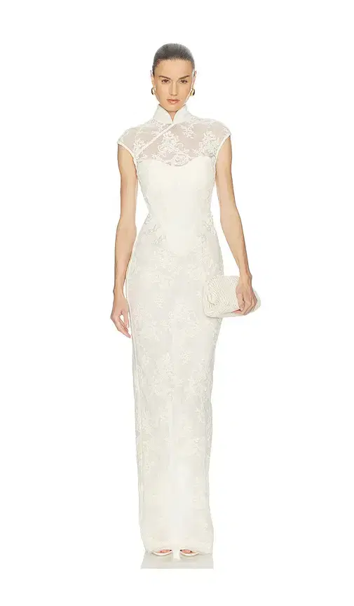 SAU LEE Emilia Lace Gown