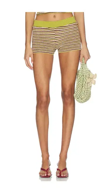 De Rococo Crochet Mid Rise Shorts | Thumbnail 1
