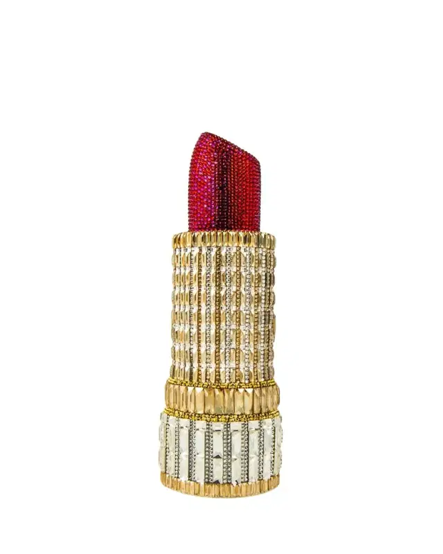Seductress Crystal Lipstick Clutch Bag
