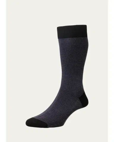 Pantherella Men's Tewkesbury Birdseye Socks | Thumbnail 1 Pantherella Men's Tewkesbury Birdseye Socks | Thumbnail 1