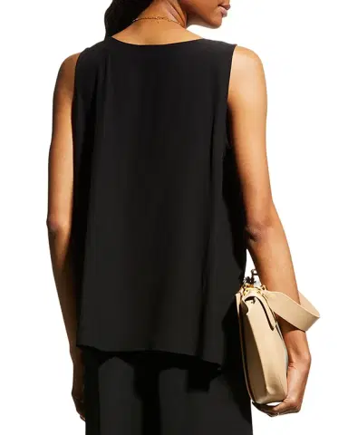 Eskandar Lightweight Silk A-Line Shell | Thumbnail 3
