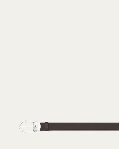 Montblanc Men's Horseshoe-Buckle Reversible Leather Belt | Thumbnail 3