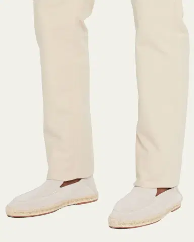 Loro Piana Men's Foldover Suede Espadrille | Thumbnail 2 Loro Piana Men's Foldover Suede Espadrille | Thumbnail 2