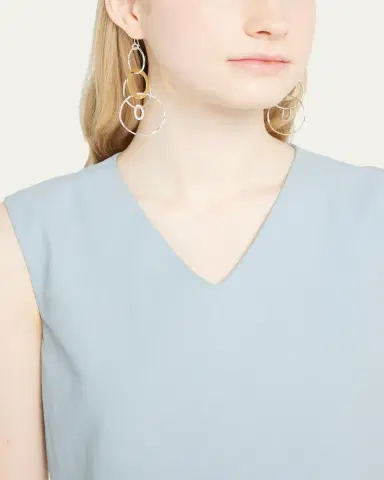 Ippolita Jumbo Hammered Jet Set Earrings in Chimera | Thumbnail 2 Ippolita Jumbo Hammered Jet Set Earrings in Chimera | Thumbnail 2