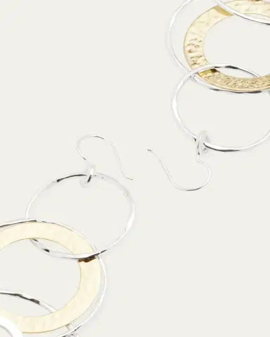 Ippolita Jumbo Hammered Jet Set Earrings in Chimera | Thumbnail 4 Ippolita Jumbo Hammered Jet Set Earrings in Chimera | Thumbnail 4