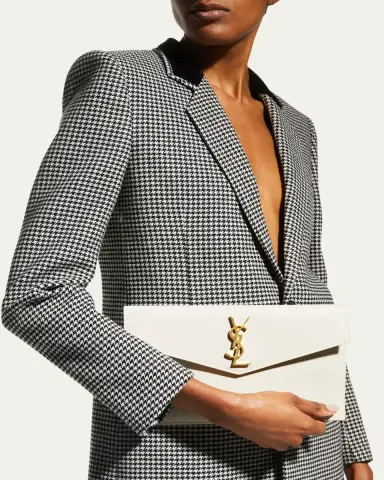 Saint Laurent Uptown YSL Pouch in Grained Leather | Thumbnail 2