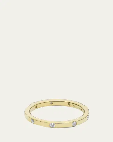 Ippolita Thin Band Ring in 18K Gold with Diamonds | Thumbnail 2
