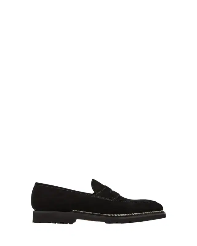 Men's Principe Lug Sole Suede Penny Loafers