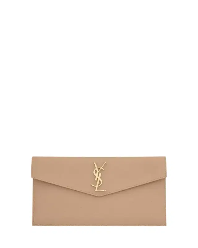 Saint Laurent Uptown YSL Pouch in Grained Leather