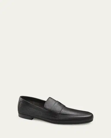 John Lobb Men's Thorne Soft Textured Leather Penny Loafers | Thumbnail 2