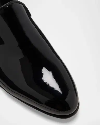 Brioni Men 's Patent Leather Venetian Loafers | Thumbnail 2