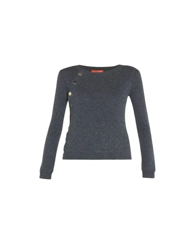 Minamoto Cashmere Golden-Button Sweater