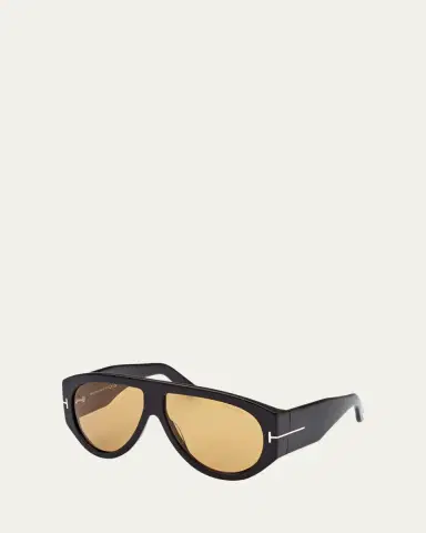 Tom Ford Bronson T-Monogram Round Acetate Sunglasses | Thumbnail 2 Tom Ford Bronson T-Monogram Round Acetate Sunglasses | Thumbnail 2