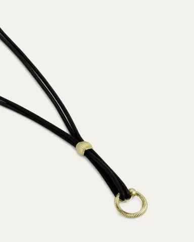 Paul Morelli Meditation Bell Black Cotton Cord with 18k Gold | Thumbnail 4