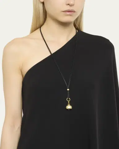 Paul Morelli Meditation Bell Black Cotton Cord with 18k Gold | Thumbnail 5