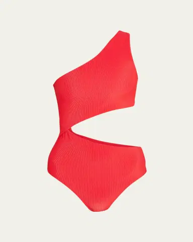 BEACH RIOT Celine Asymmetric Cutout One-Piece Swimsuit | Thumbnail 4