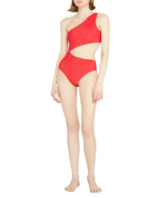 Beach Riot Celine Asymmetric Cutout One-Piece Swimsuit