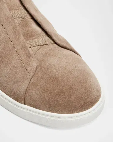 Zegna Men's Triple Stitch Suede Sneakers | Thumbnail 7 Zegna Men's Triple Stitch Suede Sneakers | Thumbnail 7