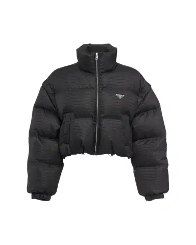 Prada Printed Down Jacket with Detachable Sleeves | Thumbnail 1 Prada Printed Down Jacket with Detachable Sleeves | Thumbnail 1