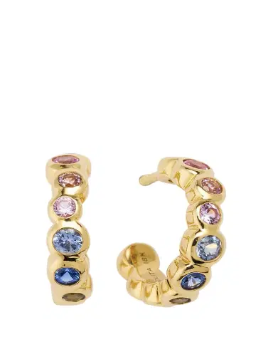 Ippolita 18K Starlet Tiny Hoop Earrings with Rainbow Sapphires | Thumbnail 1 Ippolita 18K Starlet Tiny Hoop Earrings with Rainbow Sapphires | Thumbnail 1