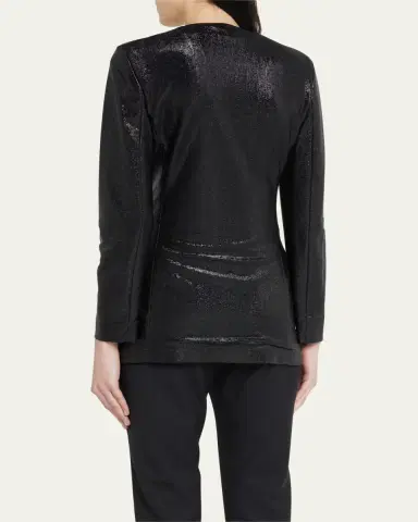 Giorgio Armani Sparkle Collarless Slim Jacket | Thumbnail 3