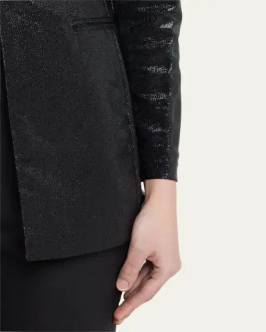 Giorgio Armani Sparkle Collarless Slim Jacket | Thumbnail 5