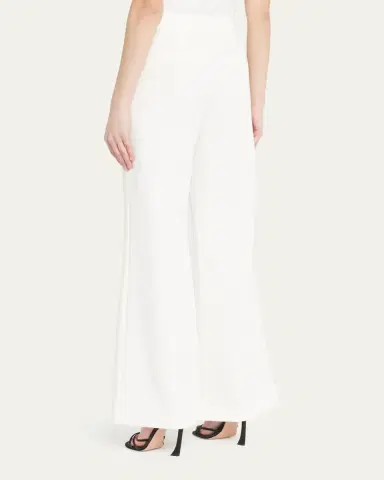 Milly Nash High-Rise Wide-Leg Cady Pants | Thumbnail 3