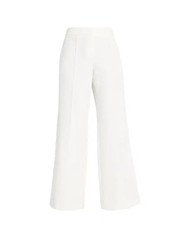 Milly Nash High-Rise Wide-Leg Cady Pants