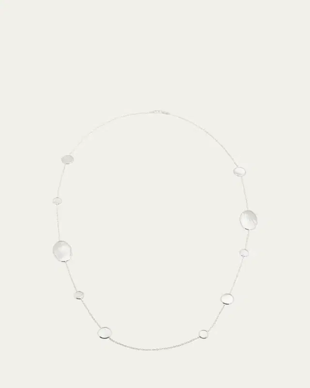 Oval Station Necklace in Sterling Silver
