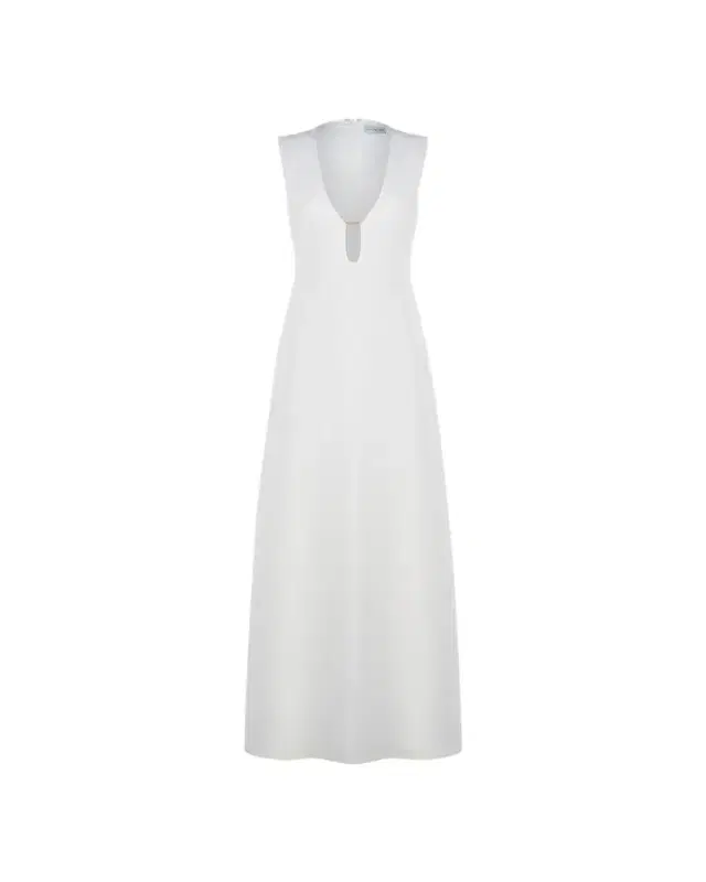 Halston Renee Sleeveless Cutout Crepe Gown