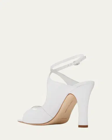 Manolo Blahnik Ard Lambskin Ankle-Strap Sandals | Thumbnail 2