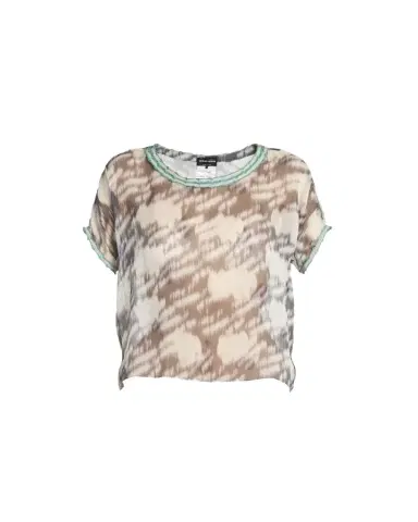 Giorgio Armani Abstract Leopard Print Sheer Blouse | Thumbnail 1