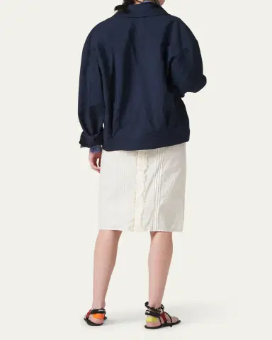 Miu Miu Logo-Embroidered Zip Up Wool Bomber Jacket | Thumbnail 3