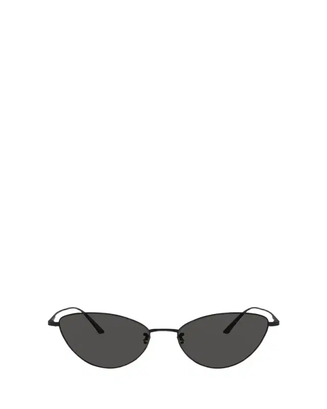 Khaite x Oliver Peoples Sleek Black Steel Butterfly Sunglasses