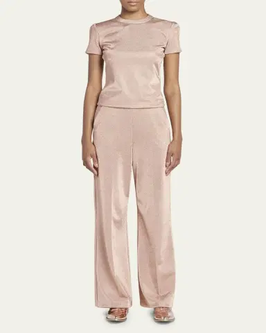 Giorgio Armani Lurex Bonded Jersey Trousers | Thumbnail 2