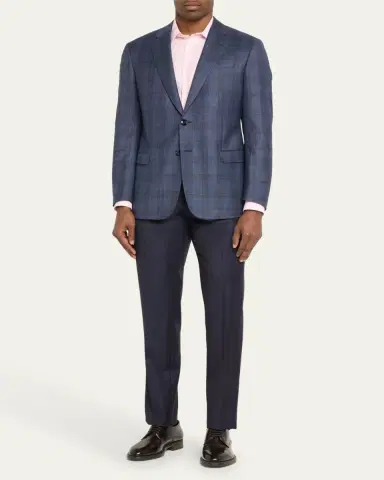 Giorgio Armani Men's Windowpane Plaid Sport Coat | Thumbnail 2 Giorgio Armani Men's Windowpane Plaid Sport Coat | Thumbnail 2