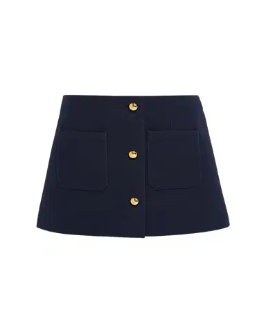 Prada Buttoned Wool Mini Skirt | Thumbnail 1