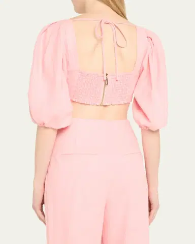 Ramy Brook Kelsey Balloon-Sleeve Cropped Blouse | Thumbnail 3 Ramy Brook Kelsey Balloon-Sleeve Cropped Blouse | Thumbnail 3