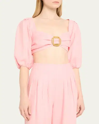 Ramy Brook Kelsey Balloon-Sleeve Cropped Blouse | Thumbnail 4 Ramy Brook Kelsey Balloon-Sleeve Cropped Blouse | Thumbnail 4