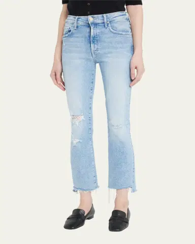 Mother The Insider Crop Step Fray Jeans | Thumbnail 4 Mother The Insider Crop Step Fray Jeans | Thumbnail 4