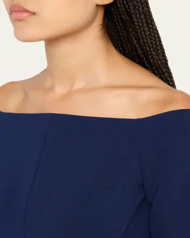 Carolina Herrera Off-Shoulder Midi Dress | Thumbnail 5