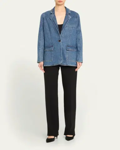 Kobi Halperin Kiera Embellished Denim Blazer Jacket | Thumbnail 2 Kobi Halperin Kiera Embellished Denim Blazer Jacket | Thumbnail 2