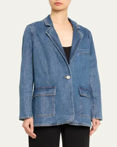Kobi Halperin Kiera Embellished Denim Blazer Jacket | Thumbnail 4 Kobi Halperin Kiera Embellished Denim Blazer Jacket | Thumbnail 4