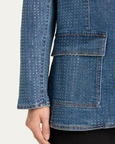 Kobi Halperin Kiera Embellished Denim Blazer Jacket | Thumbnail 5 Kobi Halperin Kiera Embellished Denim Blazer Jacket | Thumbnail 5
