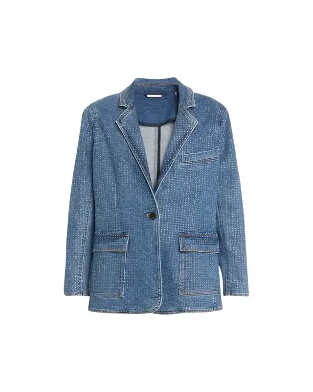Kobi Halperin Kiera Embellished Denim Blazer Jacket