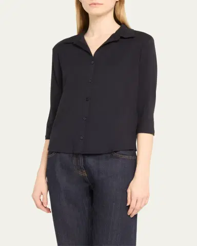 MAJESTIC FILATURES Soft Touch Semi-Relaxed Button-Front Shirt | Thumbnail 4 MAJESTIC FILATURES Soft Touch Semi-Relaxed Button-Front Shirt | Thumbnail 4